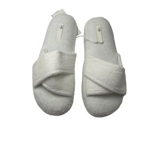 NWT Skin Worldwide White Terry Cloth Spa Slipper XS 3-5